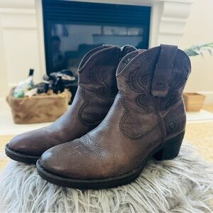 Born Brown Leather Ankle Boots